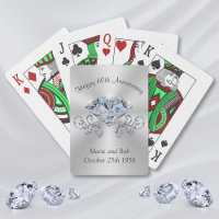 Diamond 60th Anniversary Playing Cards, Your Text