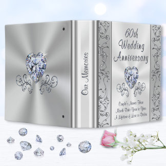 Diamond 60th Wedding Anniversary Photo Album Binder