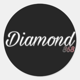 Diamond 868 logo classic round sticker