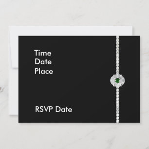 Diamond and emerald invitation