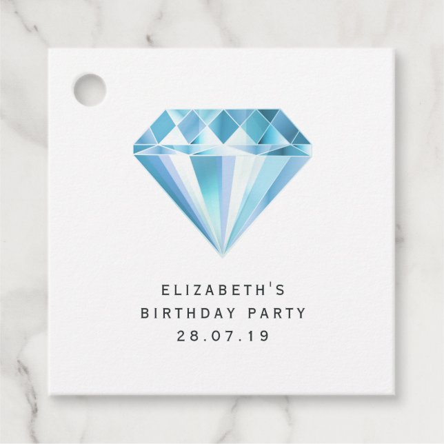 Diamond and Glitter Lace Favour Tags (Front)