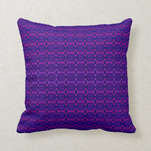 Diamond and Hexagon Geometric Pattern Throw Pillow