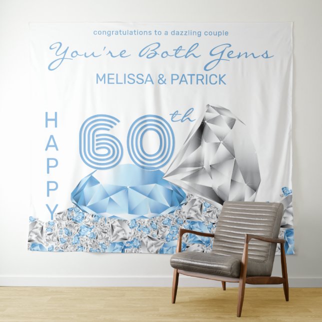 Diamond Anniversary Backdrop Tapestry (In Situ (Horizontal))