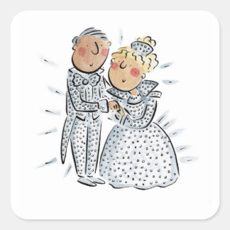 Diamond Anniversary Square Sticker