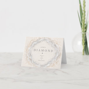 Diamond April Birthstone Thank You Card