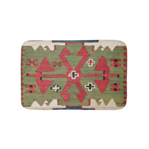 Diamond Arrow Konya Blue Green Cowboy Bath Mat
