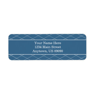 Diamond Background Address Labels (Blue)