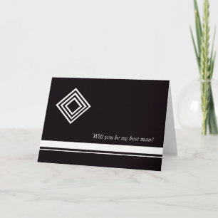 Diamond Best Man Card