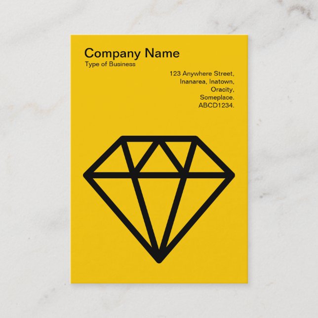 Diamond - Black on Amber Business Card (Front)