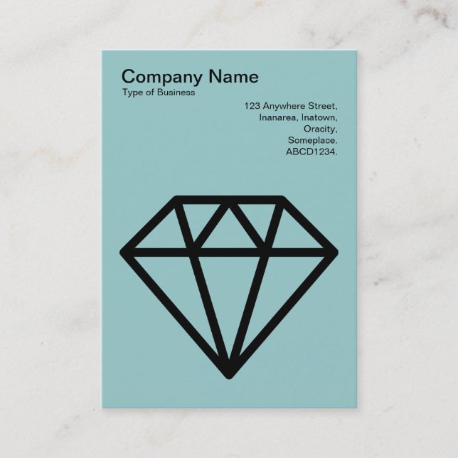 Diamond - Black on Light Blue Grey Business Card (Front)