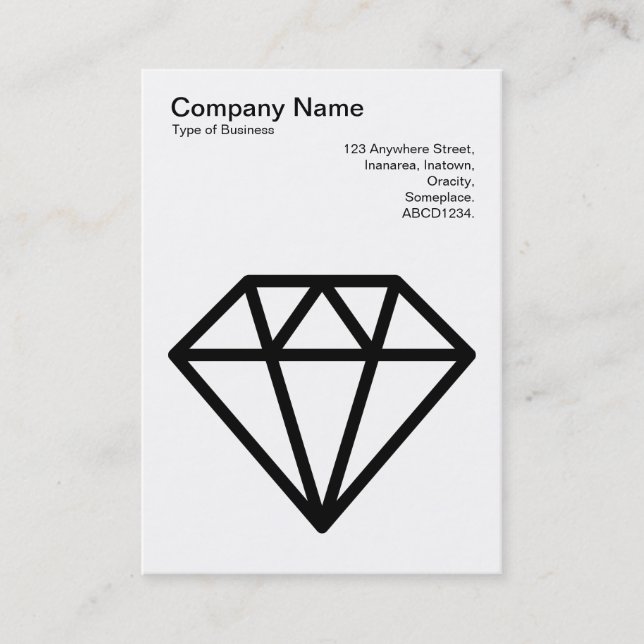 Diamond - Black on White Business Card (Front)