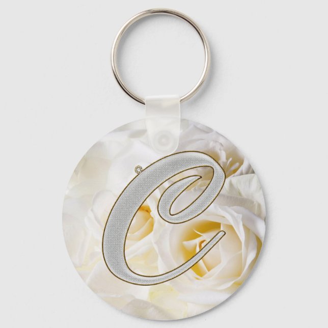 Diamond Bling C Keychain (Front)