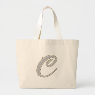 Diamond Bling C Large Tote Bag