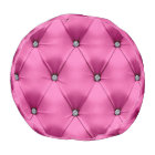 Diamond Bling Hot Pink Leather Tufted