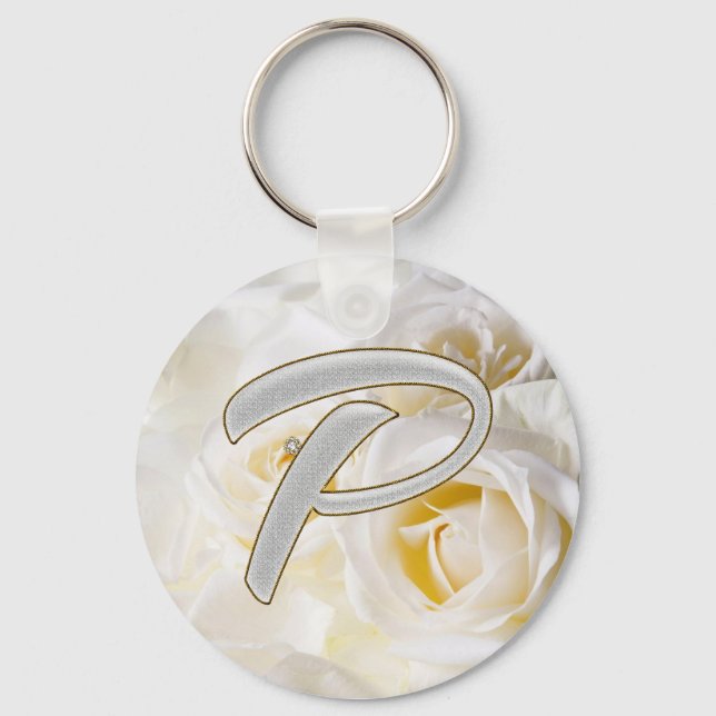 Diamond Bling P Keychain (Front)