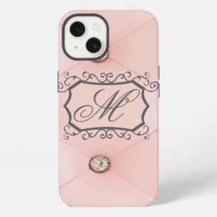 Diamond Bling Pink Tufted Leather Jewel iPad Case