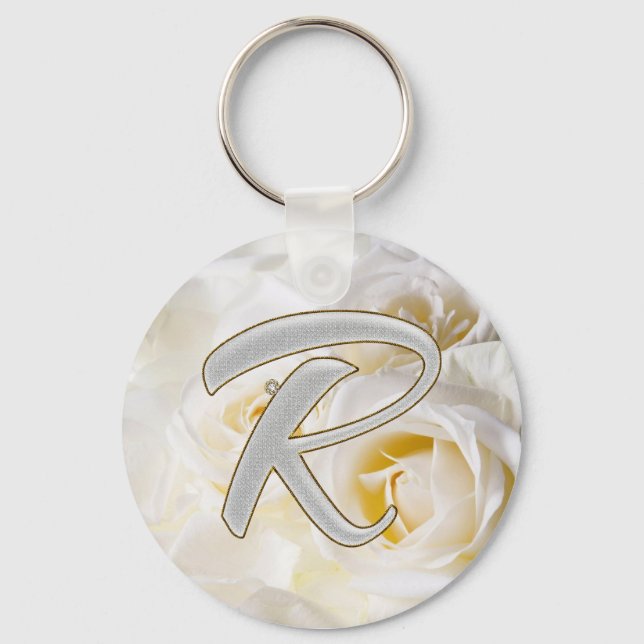 Diamond Bling R Keychain (Front)