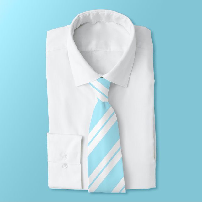 Diamond Blue, and White Striped Neck Tie (Creator Uploaded)