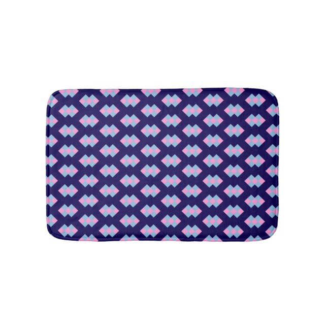 Diamond Blue Bath Mat (Front)