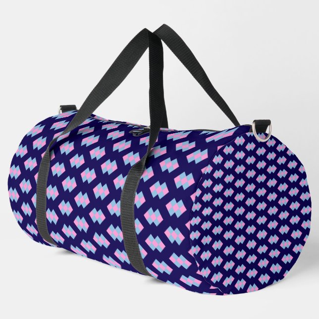 Diamond Blue Large Duffle Bag (Left Corner)