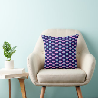 Diamond Blue Throw Pillow