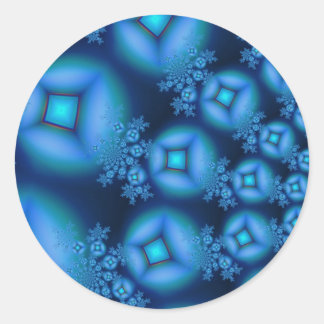 Diamond Blueberries Trippy Psychedelic Classic Round Sticker