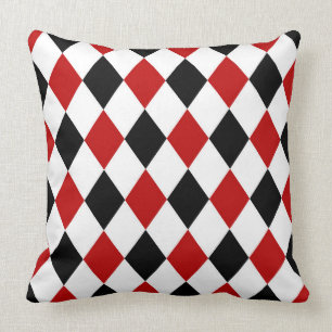 Diamond Casino pattern game room decor Throw Pillow