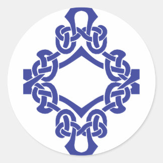 Diamond Celtic Knotwork Classic Round Sticker