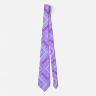 Diamond Check Patchwork - Lilac Blue 1 Tie