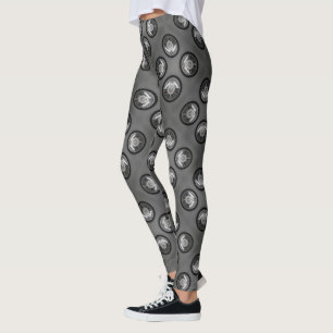 Diamond Circular Clocks Leggings