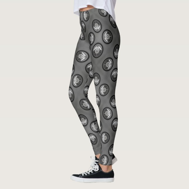 Diamond Circular Clocks Leggings (Left)