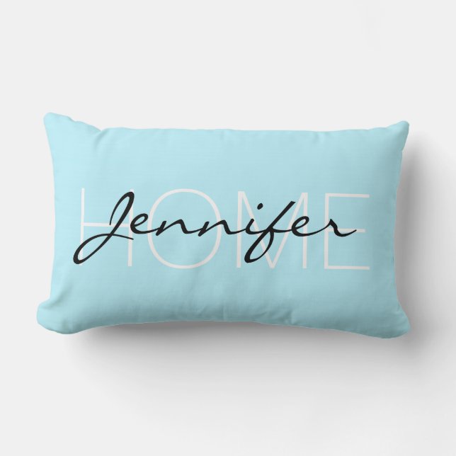 Diamond colour home monogram lumbar pillow (Front)