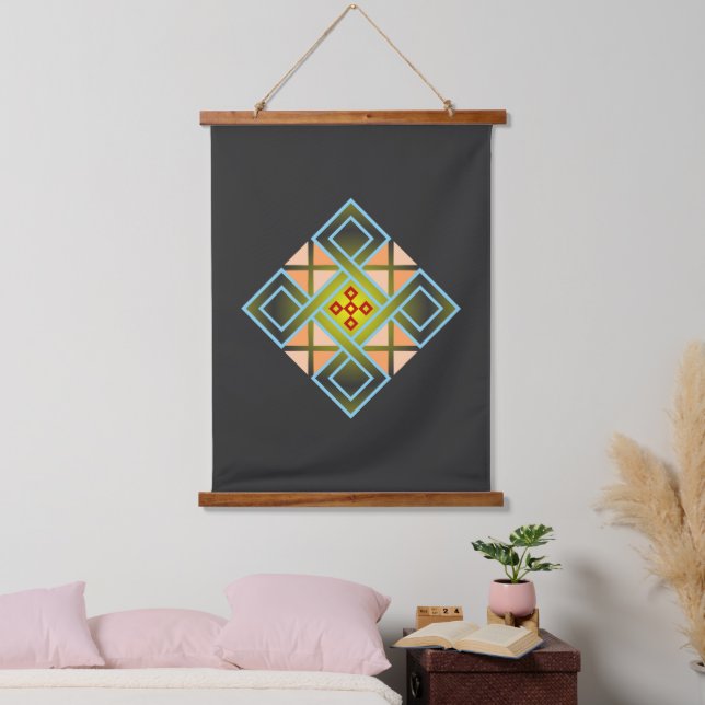Diamond Crosses Hanging Tapestry (Bedroom)