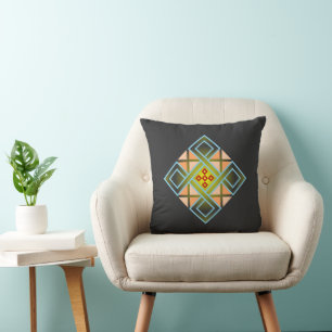 Diamond Crosses Throw Pillow