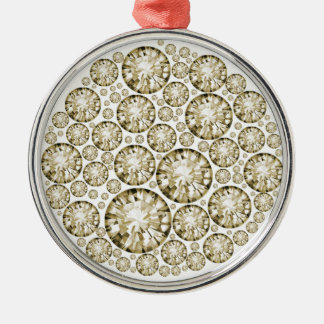 Diamond Crusted Solitaires Metal Ornament