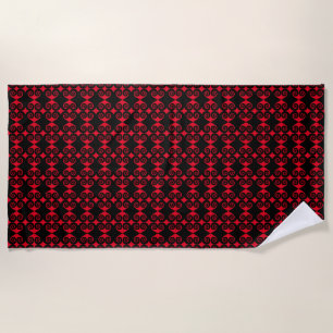 Diamond Curl Pattern Beach Towel