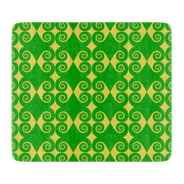 Diamond Curl Pattern Cutting Board (Front)