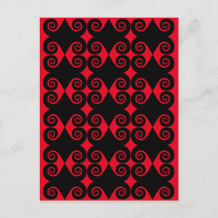 Diamond Curl Pattern Postcard