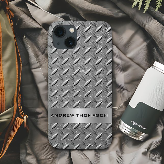 Diamond Cut Metal Plate iPhone Case (Creator Uploaded)