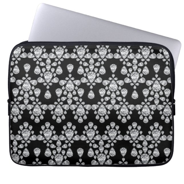 Diamond Damask Laptop Sleeve (Front)