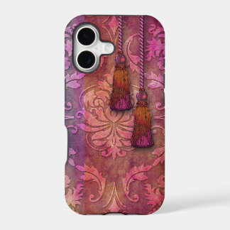 Diamond Damask, Morocco in Fuchsia and Orange
