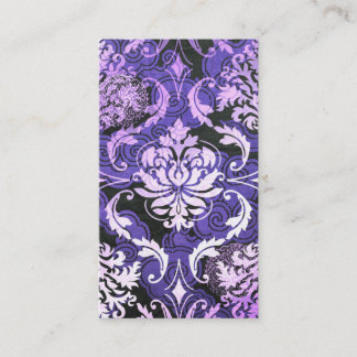 Diamond Damask, SHANGHAI in Purple Business Card