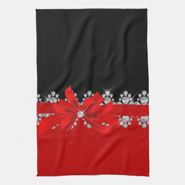 Diamond Delilah (Red) Kitchen Towel (Vertical)