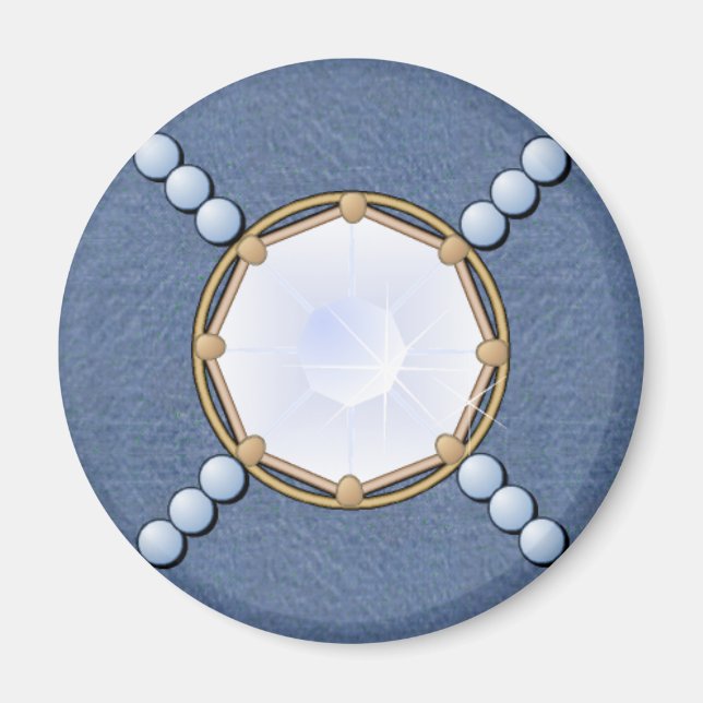 Diamond Denim et Pearls Magnet (Devant)