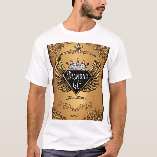 "Diamond Design T-Shirt – Unique, Bold Graphic'' (Front)