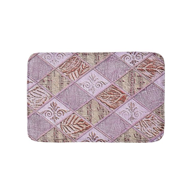 Diamond Designs In Pinks Bath Mat (Front)