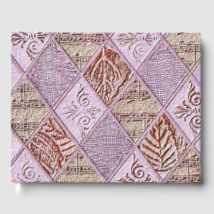 Diamond Designs In Pinks Guest Book