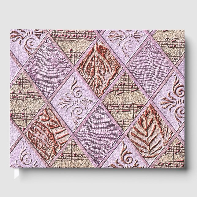 Diamond Designs In Pinks  Guest Book (Front)