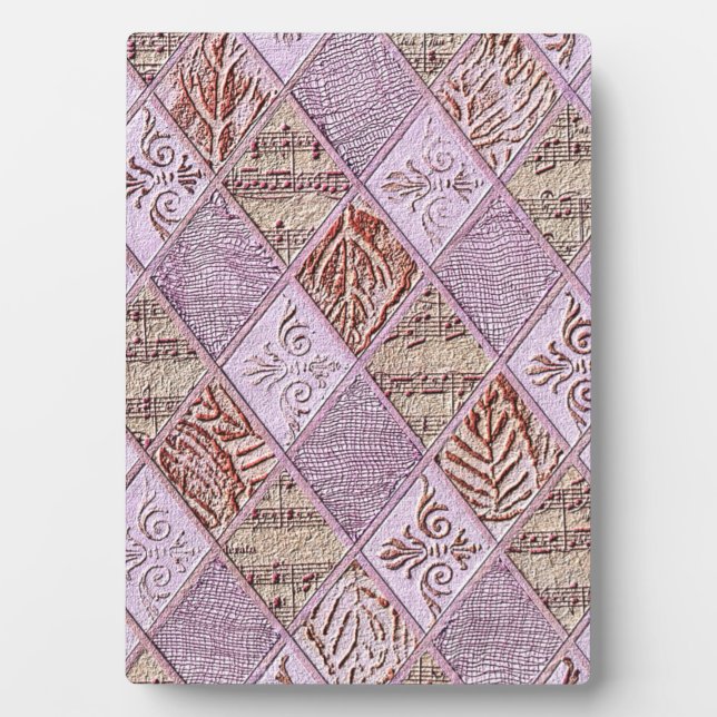 Diamond Designs In Pinks Plaque (Front)