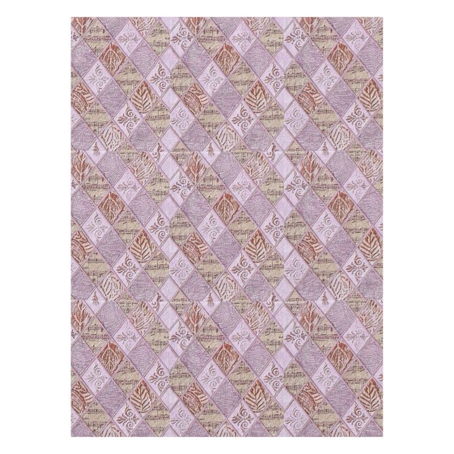 Diamond Designs In Pinks Tablecloth (Front)
